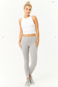 Active Heathered Knit Leggings - front view