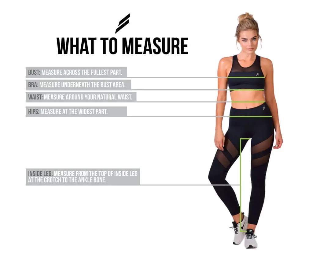 leggings size chart - how to measure 