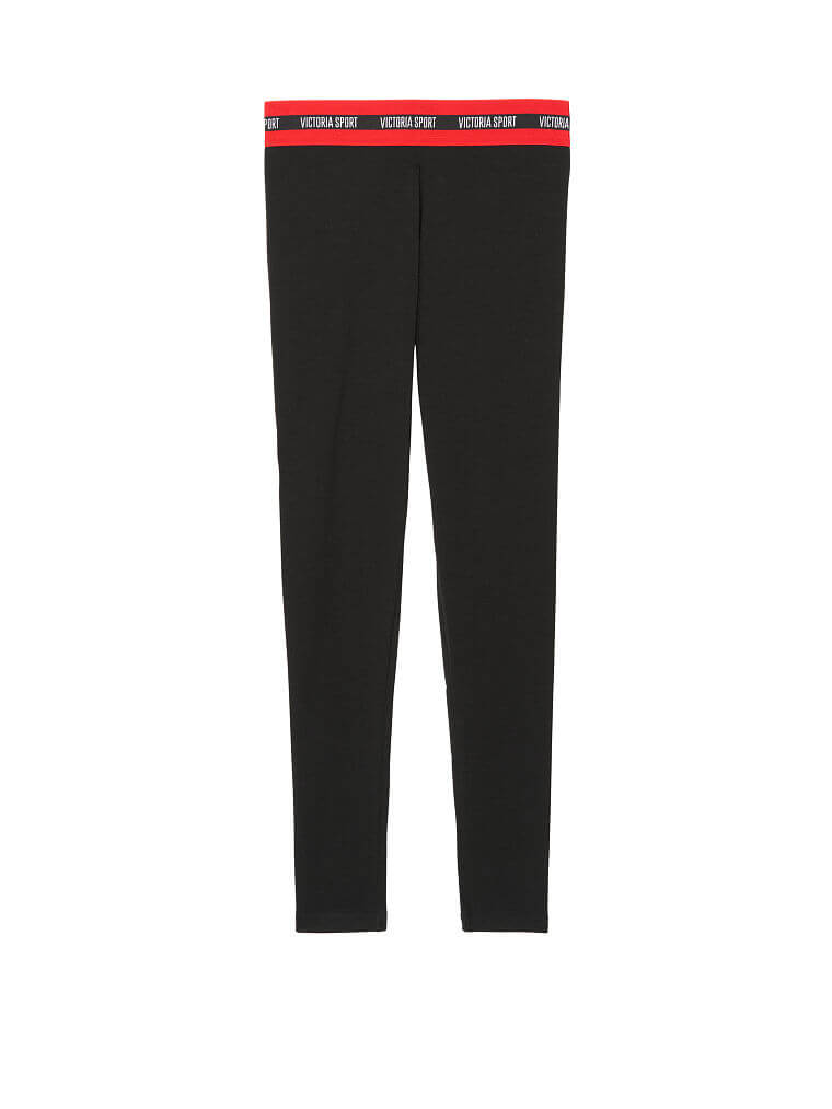 Stripe Waist Anytime Legging - By Victoria Secret Sport - black color
